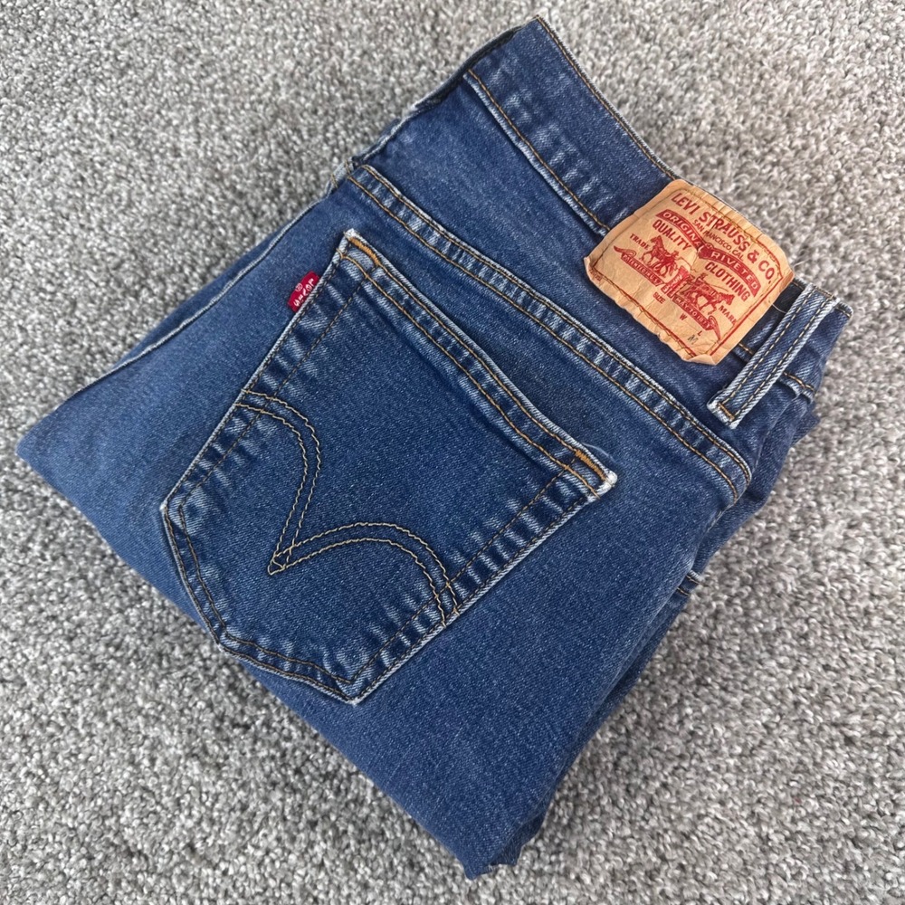 Levis 550 Classic Relaxed Bootcut Jeans Womens 14M Medium Wash Stretch Vintage